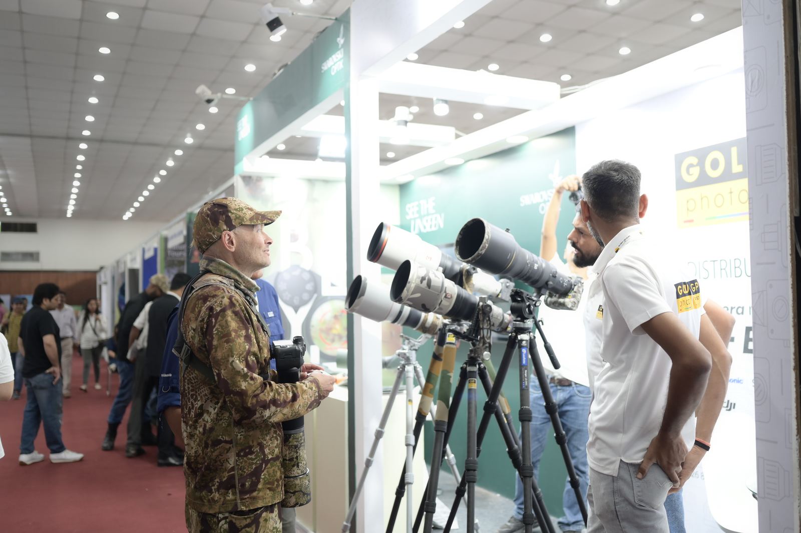 Birders with field scopes